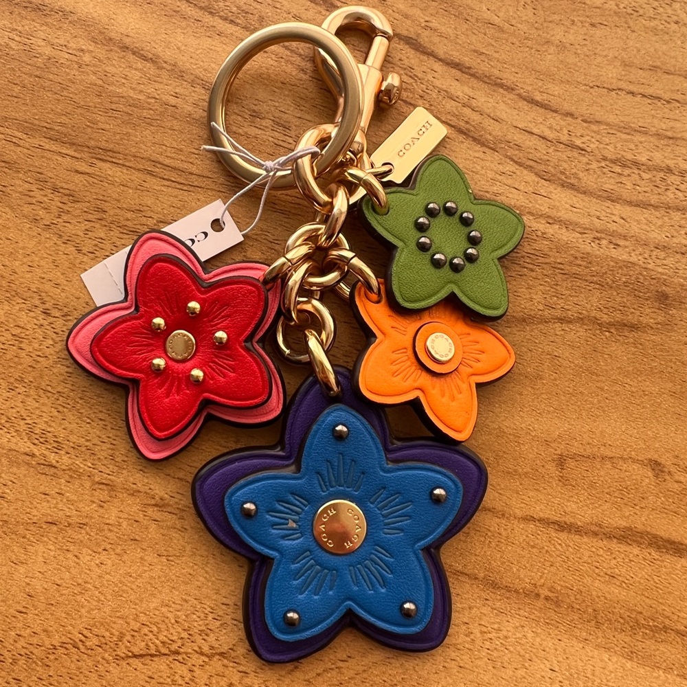 Coach Multicolor Floral Key Holder - used 2 seasons - perfect condition
